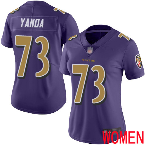 Baltimore Ravens Limited Purple Women Marshal Yanda Jersey NFL Football #73 Rush Vapor Untouchable